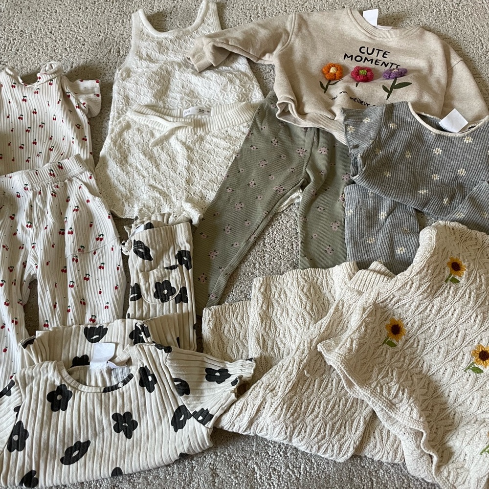 Zara Clothing Bundle - Cream, Olive, Gray